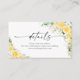 Recepción Tarjeta de Enclosure con Detalles Elegantes Amaril