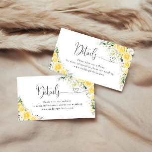 Recepción Tarjeta de Enclosure con Detalles Florales Elegant