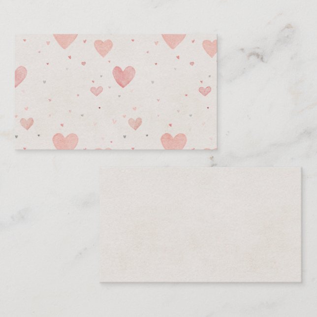 Recepción Tarjeta de Enclosure Corazones Pequeños (Anverso / Reverso)