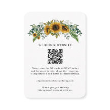 Tarjeta de Enclosure de Boda de Girasoles Rústicos