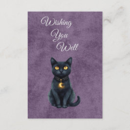Recepción Tarjeta de Enclosure de Boda Gótica con Gato Negro