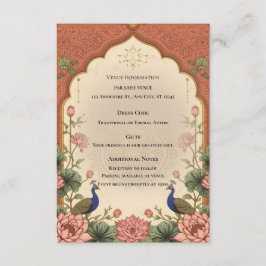 Recepción Tarjeta de Enclosure de Boda India Inspirada en Pi
