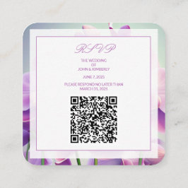 Recepción Tarjeta de Enclosure de Código QR para Boda de Orq