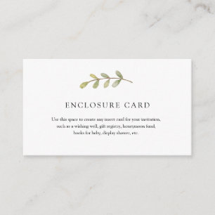 Recepción Tarjeta de Enclosure de Eucalipto