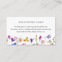 Tarjeta de Enclosure de Flores de Primavera en Flo