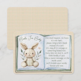 Recepción Tarjeta de Enclosure de Libros Boho Bunny para Bab