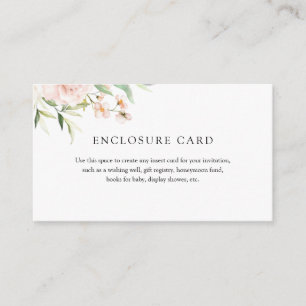 Recepción Tarjeta de Enclosure de Rosado y Verdor
