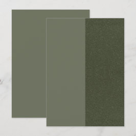 Recepción Tarjeta de Enclosure Dividido Verde Musgo Moderno 