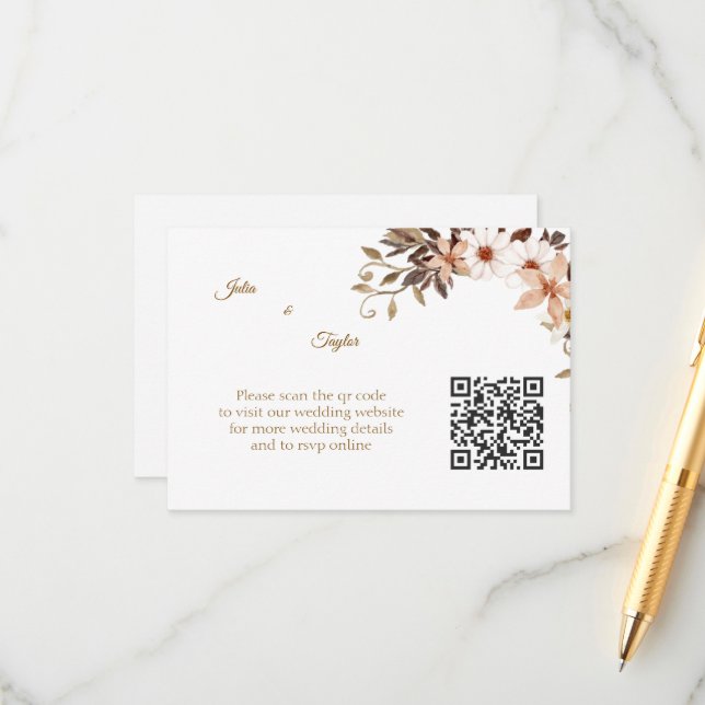 Recepción Tarjeta de Enclosure Minimalista Simple (Anverso/Reverso In Situ)