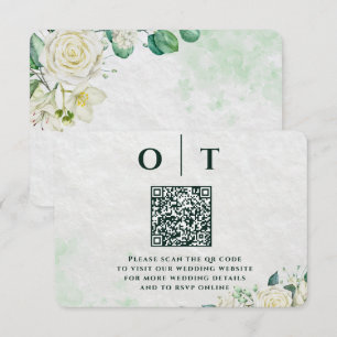 Recepción Tarjeta de Enclosure para Boda Moderna Orgánica El