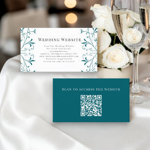 Recepción Tarjeta de Enclosure para Sitio Web de Boda con Fl