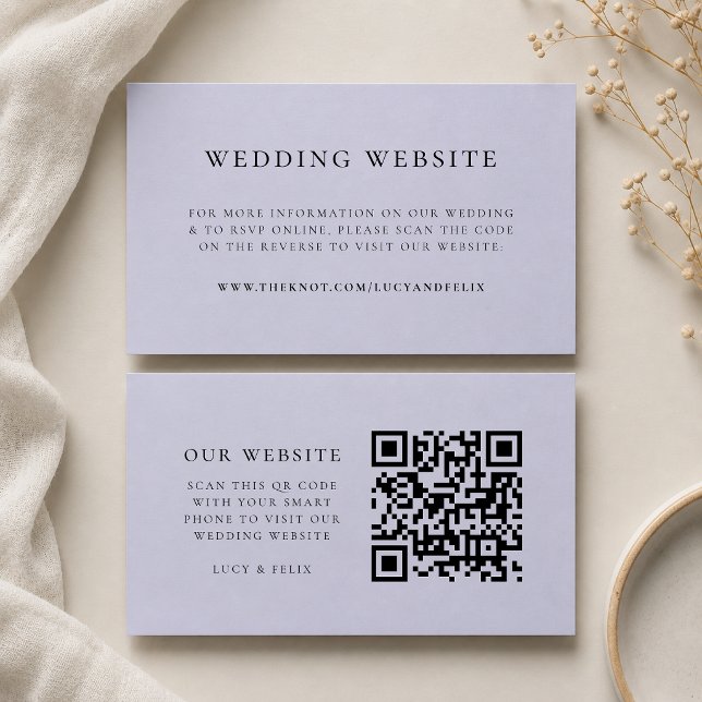 Recepción Tarjeta de Enclosure para Sitio Web de Boda | Tarj (Direct guests seamlessly to your wedding website using this smart scannable enclosure card)