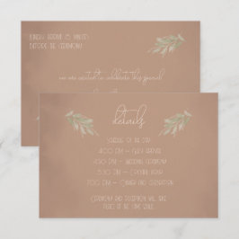 Recepción Tarjeta de Enclusura de Boda Boho de Terracota