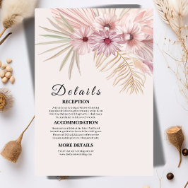 Recepción Tarjeta de Enclusura de Boda Botánica Boho Neutral