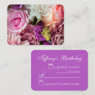 Recepción Tarjeta de Enclusura de Florales de Orquídea Vívid