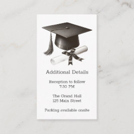 Recepción Tarjeta de Enclusura de Graduación Elegante
