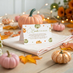 Recepción Tarjeta de Enclusura de Libros de Calabaza Pastel 