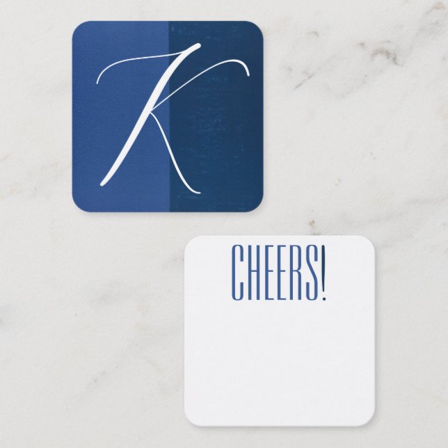 Recepción Tarjeta de Enclusura de Pintura con Monograma K (Anverso / Reverso)