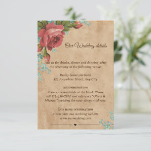 Recepción Tarjeta de Enclusura Mínima de Artesanía de Papel 