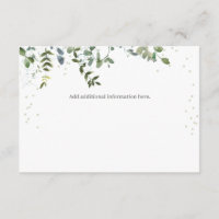 Tarjeta de Enclusura para Baby Shower de Eucalipto