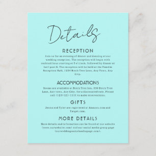 Recepción Tarjeta de Enclusura para Boda Grande de Luces del