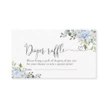 Tarjeta de Enclusura para Sorteo de Pañales Floral