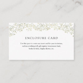 Recepción Tarjeta de Enclusura Simple para Baby's Breath
