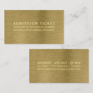 Recepción Tarjeta de entrada de entrada de entrada Metalizad