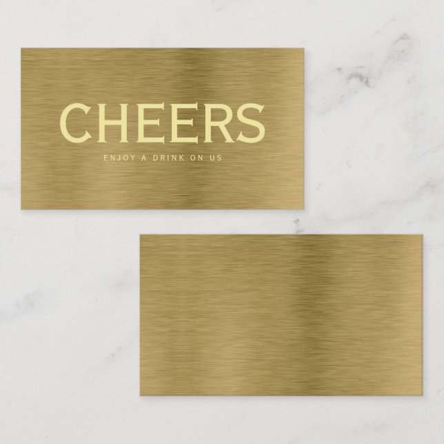 Recepción Tarjeta de Entrada para Bebida Gratuita con Textur (Anverso / Reverso)