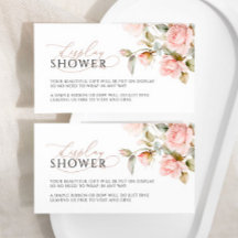 Tarjeta de entrada para boletos de ducha rosa y ve