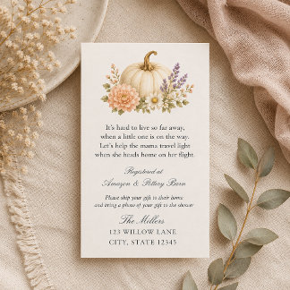 Recepción Tarjeta de Envío de Regalo de Baby Shower a Distan