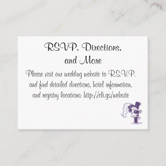 Recepción Tarjeta de envoltorio Boda cursiva retro (Anverso)