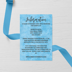 Recepción Tarjeta de envoltorio Boda de escarcha azul de inv