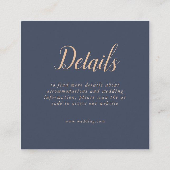 Recepción Tarjeta de envoltorio con detalles de código QR az (Anverso)