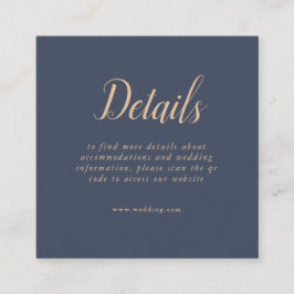 Recepción Tarjeta de envoltorio con detalles de código QR az