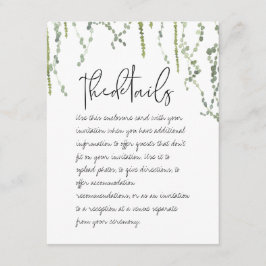 Recepción Tarjeta de envoltorio con detalles de las viñas ve