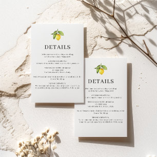 Recepción Tarjeta de envoltorio con detalles del Boda amaril
