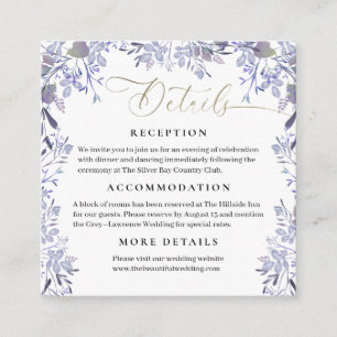 Recepción Tarjeta de envoltorio de Boda botánico vintage