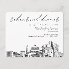 Recepción Tarjeta de envoltorio de Boda de cena de ensayo de