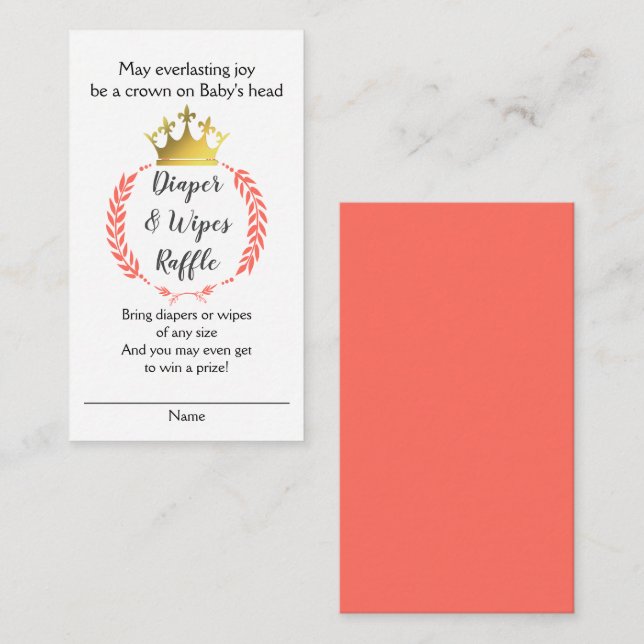 Recepción Tarjeta de envoltorio de canapé de coral cristiano (Anverso / Reverso)