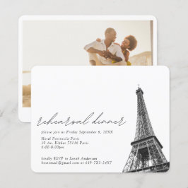 Recepción Tarjeta de envoltorio de cena de la Torre Eiffel d