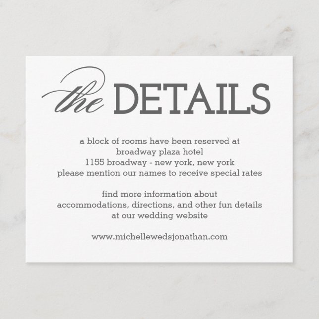 Recepción Tarjeta de envoltorio de color EDITABLE sin tiempo (Anverso)