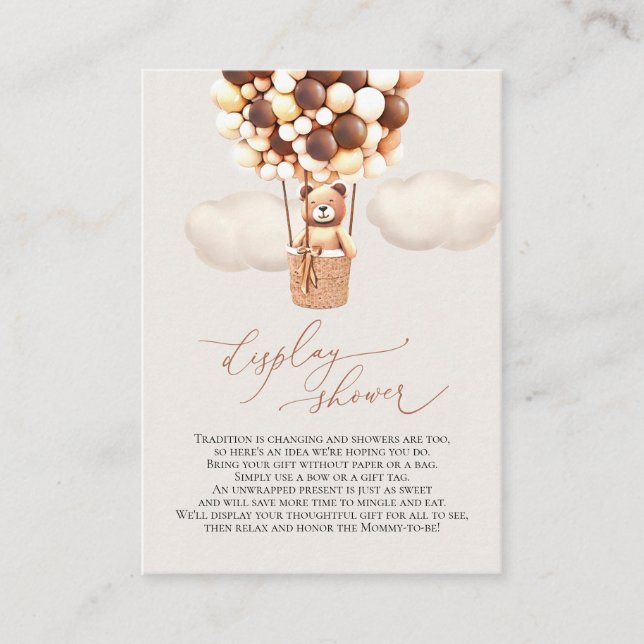 Recepción Tarjeta de envoltorio de ducha de los globos de os (Anverso)