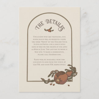 Recepción Tarjeta de envoltorio de grano de vintage