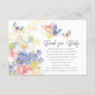 Recepción Tarjeta de envoltorio de mariposa en el jardín par