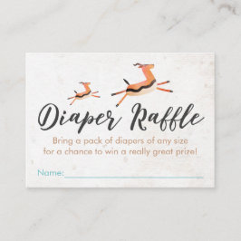 Recepción Tarjeta de envoltorio de pañales con temas Safari 