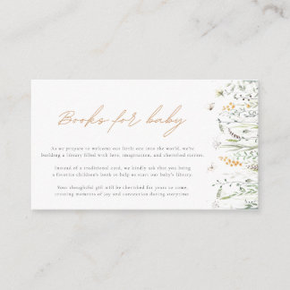 Recepción Tarjeta de envoltorio de solicitud de libro floral