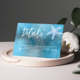 Recepción Tarjeta de envoltorio de verano del Mar Azul Profu