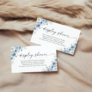 Recepción Tarjeta de envoltorio Dusty Blue Ivory Display Sho