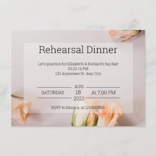 Recepción Tarjeta de envoltorio ensayar cena elegante